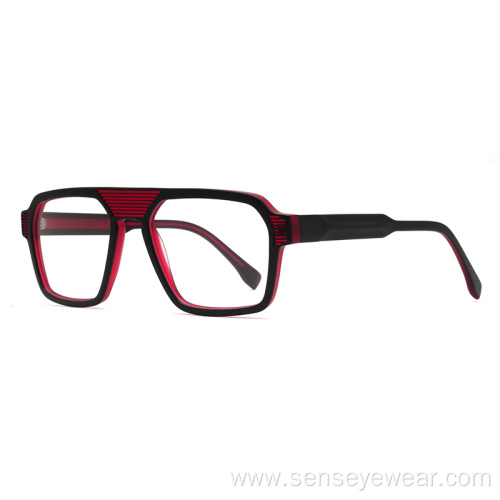 Oversized Square Unisex Acetate Frame Optical Glasses